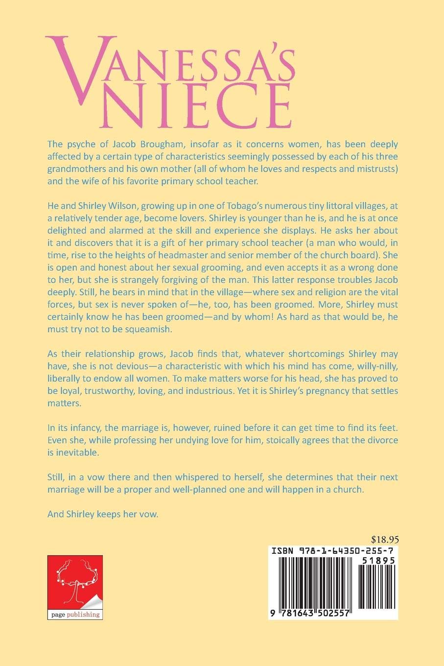 Vanessa’s Niece novel, back cover